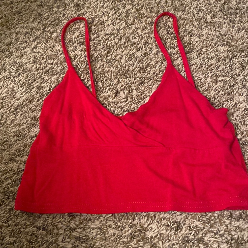 PLT red crop top